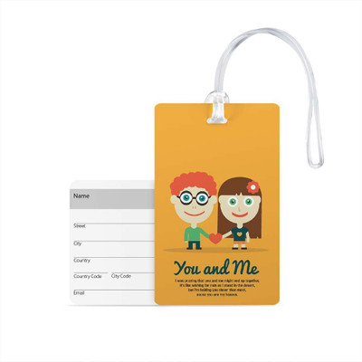 

100yellow Luggage Tags- Printed High Quality Gloss Finish PVC Travel/Bag Tag with Silicon Strap- Ideal For Travel Luggage Tag(Multicolor)