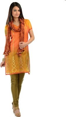 Fuchsia Designs Embroidered Kurta, Churidar & Dupatta Set