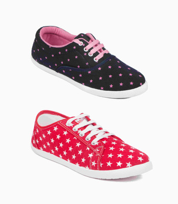 

Asian women's combo Pack Of 2 Casuals Sneakers For Women(Multicolor
