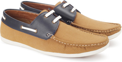 

Indigo Nation DRMIC 174 Boat Shoes For Men(Tan, Blue