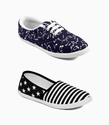 

Asian women's combo Pack Of 2 Casuals Sneakers For Women(Multicolor