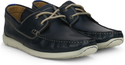 

Clarks Karlock Step Navy Leather Casuals For Men(Blue, Navy