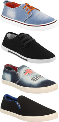 

Chevit Men's Combo Pack of 4 Stylish Casual Shoes, Casuals For Men(Multicolor, Multicolour