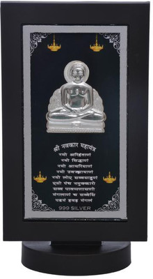 

Siri Creations 999 Pure Silver Budha With Acralyic Frame Decorative Showpiece - 13.1 cm(Silver, Black)
