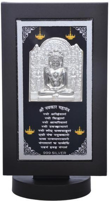 

Siri Creations 999 Pure Silver Mahaveer With Acralyic Frame Decorative Showpiece - 13.1 cm(Silver, Black)