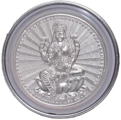 

Siri Creations 999 Pure Silver Lakshmi With Paper Weight Big Decorative Showpiece - 6.8 cm(Silver Plated, Silver)