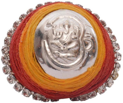 

Siri Creations Betal Nut With Silver Ganesha And Stone Work Decorative Showpiece - 3 cm(Silver, Silver)