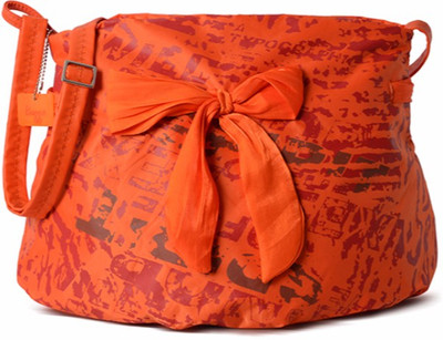 

Baggit Women Casual Orange Nylon Sling Bag