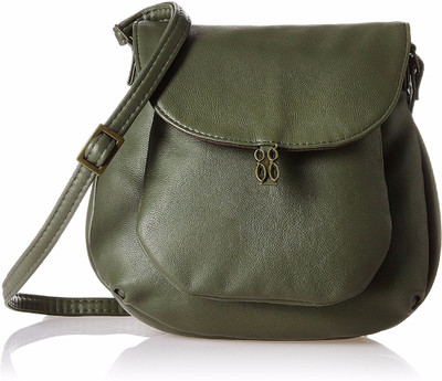 

Baggit Women Casual Green PU Sling Bag