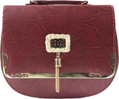 

Bizarre Vogue Women Casual Maroon PU Sling Bag