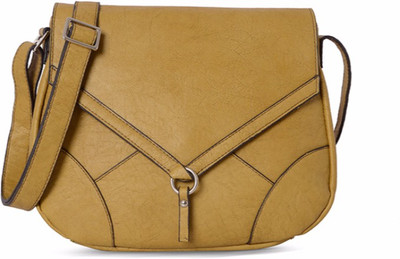 Baggit Women Casual Yellow PU Sling Bag