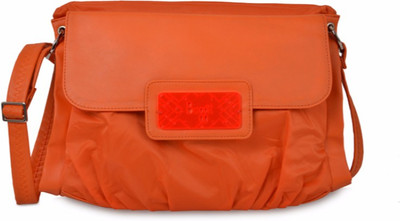 

Baggit Women Casual Orange Nylon Sling Bag