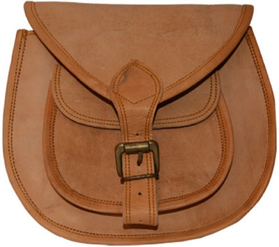 

ARYA Girls Casual Brown Genuine Leather Sling Bag