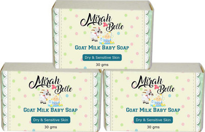 

Mirah Belle Naturals Goat Milk Baby Soap - Pack of 3(90 g, Pack of 3)