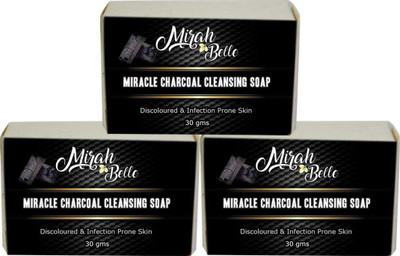 

Mirah Belle Naturals Miracle Charcoal Cleansing Soap - Pack of 3(90 g, Pack of 3)