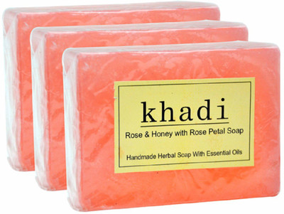

Vagad's Khadi khadi honey & rosepetal soap(125 g, Pack of 3)