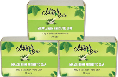 

Mirah Belle Naturals Miracle Neem Antiseptic Soap - Pack of 3(90 g, Pack of 3)