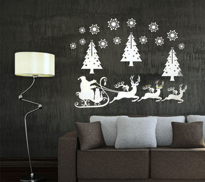 

Naveed Arts  Acrylic wall sticker Sticker(Pack of 1, Silver mirror