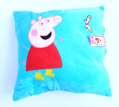 

Aparnas peppa pig blue Cartoon Soft Animal Baby Pillow Stuffed Educational Toy Plush Cotton Neck Pillows Dolls Fun Toys - 37 cm(Blue)
