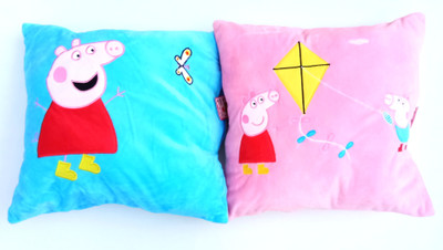 

Aparnas peppa pig pillow combo Cartoon Soft Animal Baby Pillow Stuffed Educational Toy Plush Cotton Neck Pillows Dolls Fun Toys - 35 cm(Pink, Blue), Blue;pink