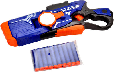 

Toyshine Multi-directional Gizmo Foam Blaster Gun toy, Safe and Long Range, 10 Bullets(Multicolor)