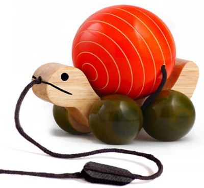 

Crafts India Wooden pull Turtle toy with rotating ball - Orange(Multiple)