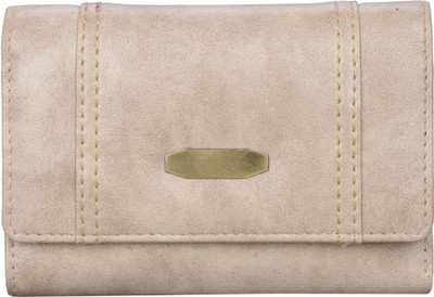 

LEATHERSTILE Women Beige Artificial Leather Wallet(5 Card Slots)