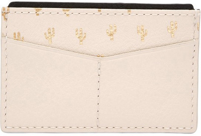

Fossil Women Brown Genuine Leather Card Holder(1 Card Slot), Vanilla