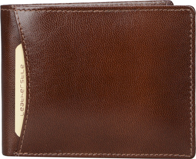 

LEATHERSTILE Men Tan Genuine Leather Wallet(8 Card Slots)