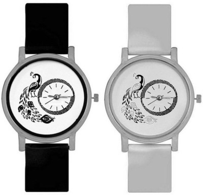 Infinity Enterprise new stylist black and white peacock dial Watch  - For Girls   Watches  (Infinity Enterprise)