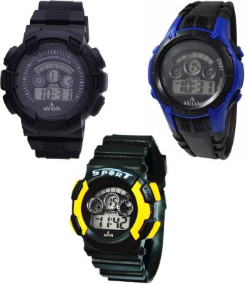 A Avon Kids Digital fashion Sports ( Combo Pack ) Watch  - For Boys   Watches  (A Avon)