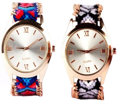 INDIUM PS0139SKY fabric multicoloured fancy and attractive belt geneva Watch  - For Girls   Watches  (INDIUM)