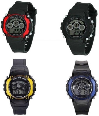 INDIUM RED BLACK YELLOW BLUE WATCH PS0137PS NEW COMBO Watch  - For Boys   Watches  (INDIUM)