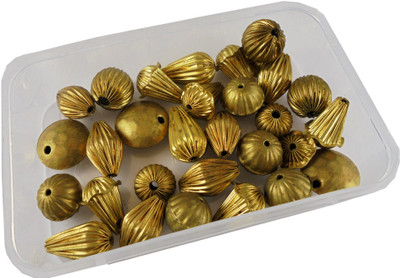 

estore 30 pcs handcrafted handicraft export quality metal beads for jewellery making art and craft diy project kit