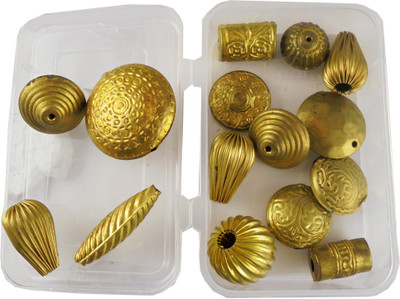 

estore 15 pcs handcrafted handicraft export quality metal beads for jewellery making art and craft diy project kit