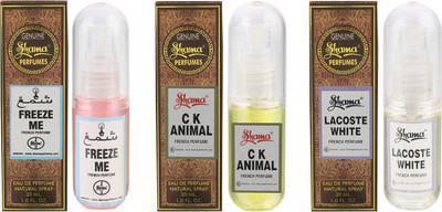 

Shama Pack Of 3 Alcohol Free Undiluted Freeze Me, CK Animal, Lacoste White Fragrance Floral Attar(Floral)
