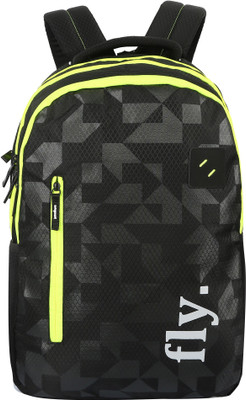 

Fly SPACIOUS 6 L Laptop Backpack(Multicolor), Black and green