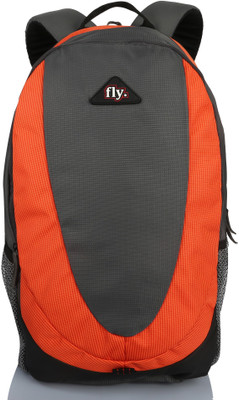 

Fly CASUAL 5 L Laptop Backpack(Multicolor), Orange and grey