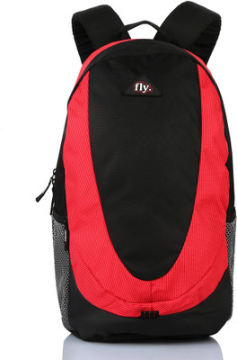 

Fly CASUAL 5 L Laptop Backpack(Multicolor), Black and red