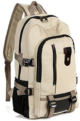 

Aeoss Fashion shoulder strap solid zipper bag casual men backpack school bag designer canvas bag backpack Unisex 20 L Backpack(Khaki)