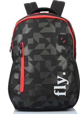 

Fly SPACIOUS 6 L Laptop Backpack(Multicolor), Black and red