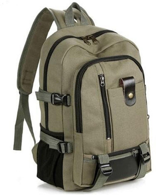 

Aeoss Fashion shoulder strap solid zipper bag casual men backpack school bag designer canvas bag backpack Unisex 20 L Trolley Backpack(Green)