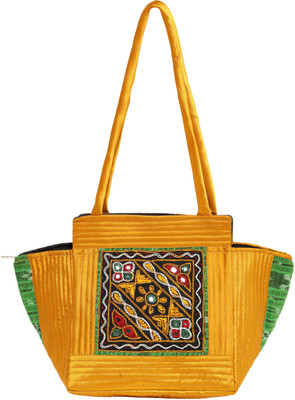 

INDICRAFTS STUDIO CHANCHAL Shoulder Bag(Gold, 10 L)