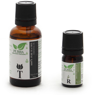 

Purra Australian Teatree Essential Oil 30 ML + Rosemary Essential Oil 05 ML for Acne, Dandruff, Skin & Hair ( Combo )(35 ml)
