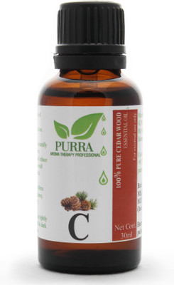 

Purra Cedarwood Essential Oil for Hair Growth -100 % Pure , Natural & Undiluted-30 ML(30 ml)
