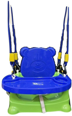 

Smilemakers Honeybee 5 in 1 Swing Baby Chair cum Car Seat, Buster Sheet Non-electric Bouncer(Blue, Green)