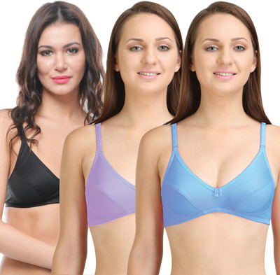 BodyCare Perfect Coverage Bra Women Full Coverage Non Padded Bra(Multicolor)