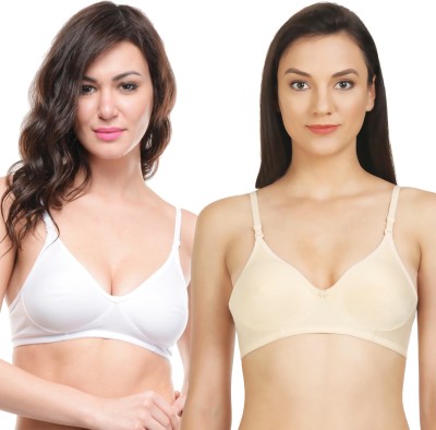 BodyCare Seamless Cup Bra Women T-Shirt Non Padded Bra(White, Beige)