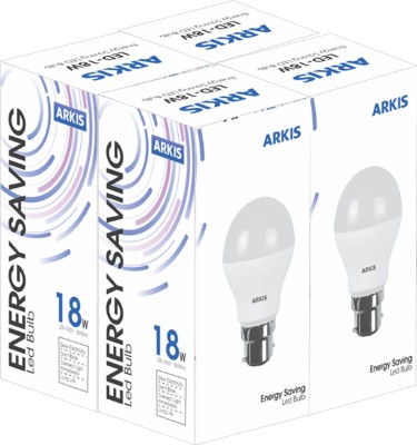 ARKIS 18 W Round B22 LED Bulb(White, Pack of 4)