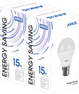 

ARKIS 15 W Round B22 LED Bulb(White, Pack of 2)